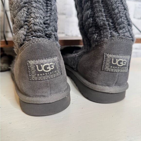 UGG “W Tularosa Route" Cable Boots Knit, Gray Size 8 - Picture 7 of 11